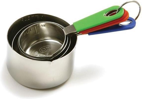 Norpro - Pack of 4 Stainless Steel Measuring Cups with Silicone Handles - 3101