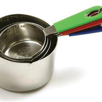 Norpro - Pack of 4 Stainless Steel Measuring Cups with Silicone Handles - 3101