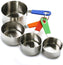 Norpro - Pack of 4 Stainless Steel Measuring Cups with Silicone Handles - 3101