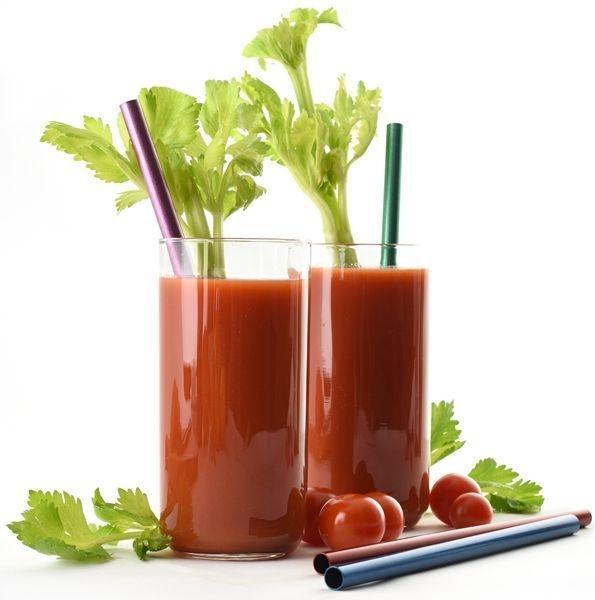 Norpro - Pack of 4 Stainless Steel Smoothie Straws with 2 Brushes - 466