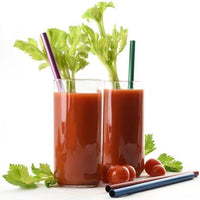 Norpro - Pack of 4 Stainless Steel Smoothie Straws with 2 Brushes - 466