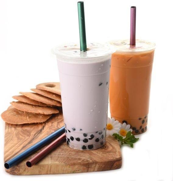 Norpro - Pack of 4 Stainless Steel Smoothie Straws with 2 Brushes - 466