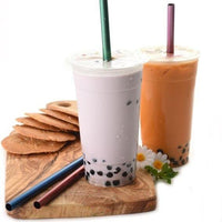 Norpro - Pack of 4 Stainless Steel Smoothie Straws with 2 Brushes - 466