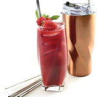 Norpro - Pack of 4 Stainless Steel Straight Straws with 2 Brushes - 470