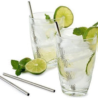 Norpro - Pack of 4 Stainless Steel Straws with 2 Brushes - 454