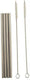 Norpro - Pack of 4 Stainless Steel Straws with 2 Brushes - 454