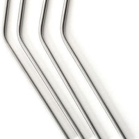 Norpro - Pack of 4 Stainless Steel Straws with 2 Cleaning Brushes - 436