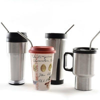 Norpro - Pack of 4 Stainless Steel Straws with 2 Cleaning Brushes - 436