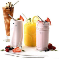 Norpro - Pack of 4 Stainless Steel Straws with 2 Cleaning Brushes - 436