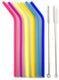 Norpro - Pack of 6 Silicone Bend Straws with 2 Brushes - 471