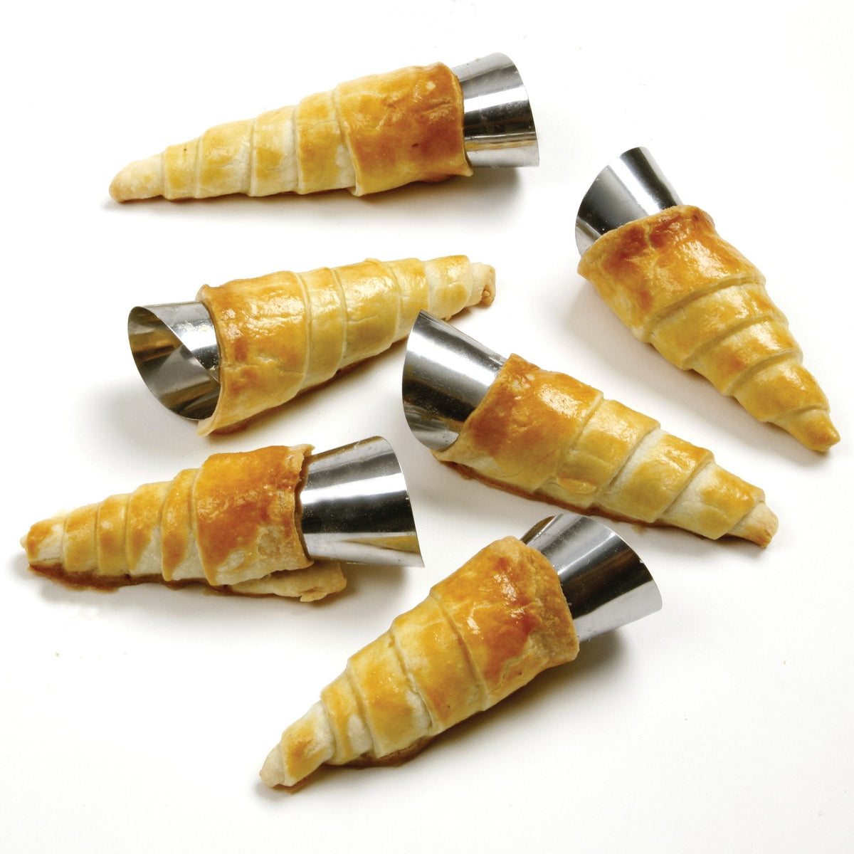 Norpro - Pack of 6 Stainless Steel Mini Cream Horn Molds - 3661