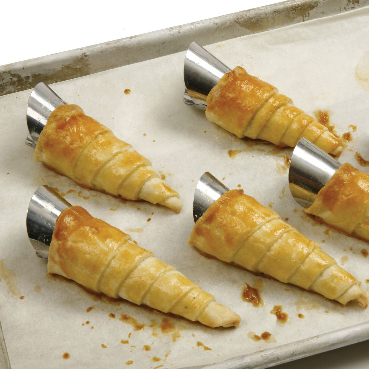 Norpro - Pack of 6 Stainless Steel Mini Cream Horn Molds - 3661
