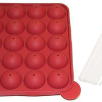 Norpro - Red Silicone Cake Pop Pan with 20 Sticks - 3602
