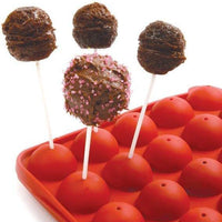 Norpro - Red Silicone Cake Pop Pan with 20 Sticks - 3602