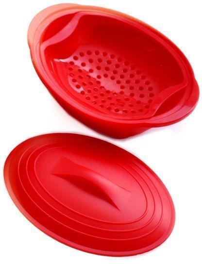 Norpro - Red Silicone Steamer with Insert - 180R