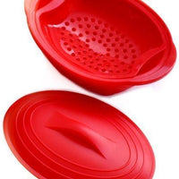 Norpro - Red Silicone Steamer with Insert - 180R