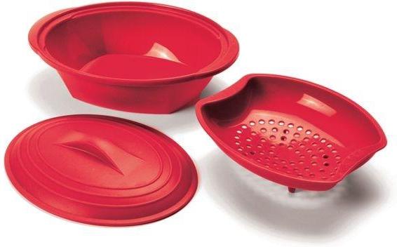 Norpro - Red Silicone Steamer with Insert - 180R