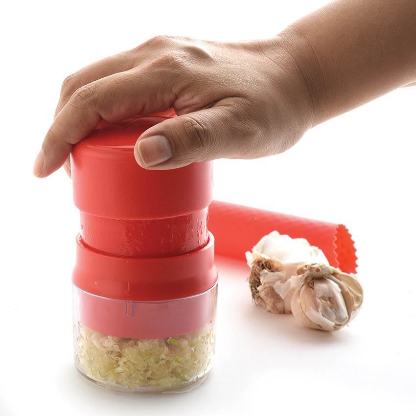 Norpro - Red Twist N' Mince Garlic Twister & Peeler - 1151