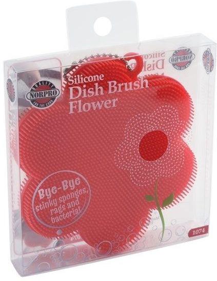Norpro - Silicone Red Dish Brush Flower - 1074