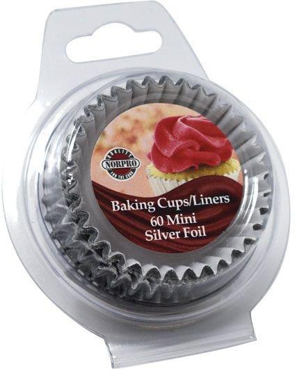 Norpro - Silver Petit Four Muffin/Cupcake Liners (60 Pieces) - 3595