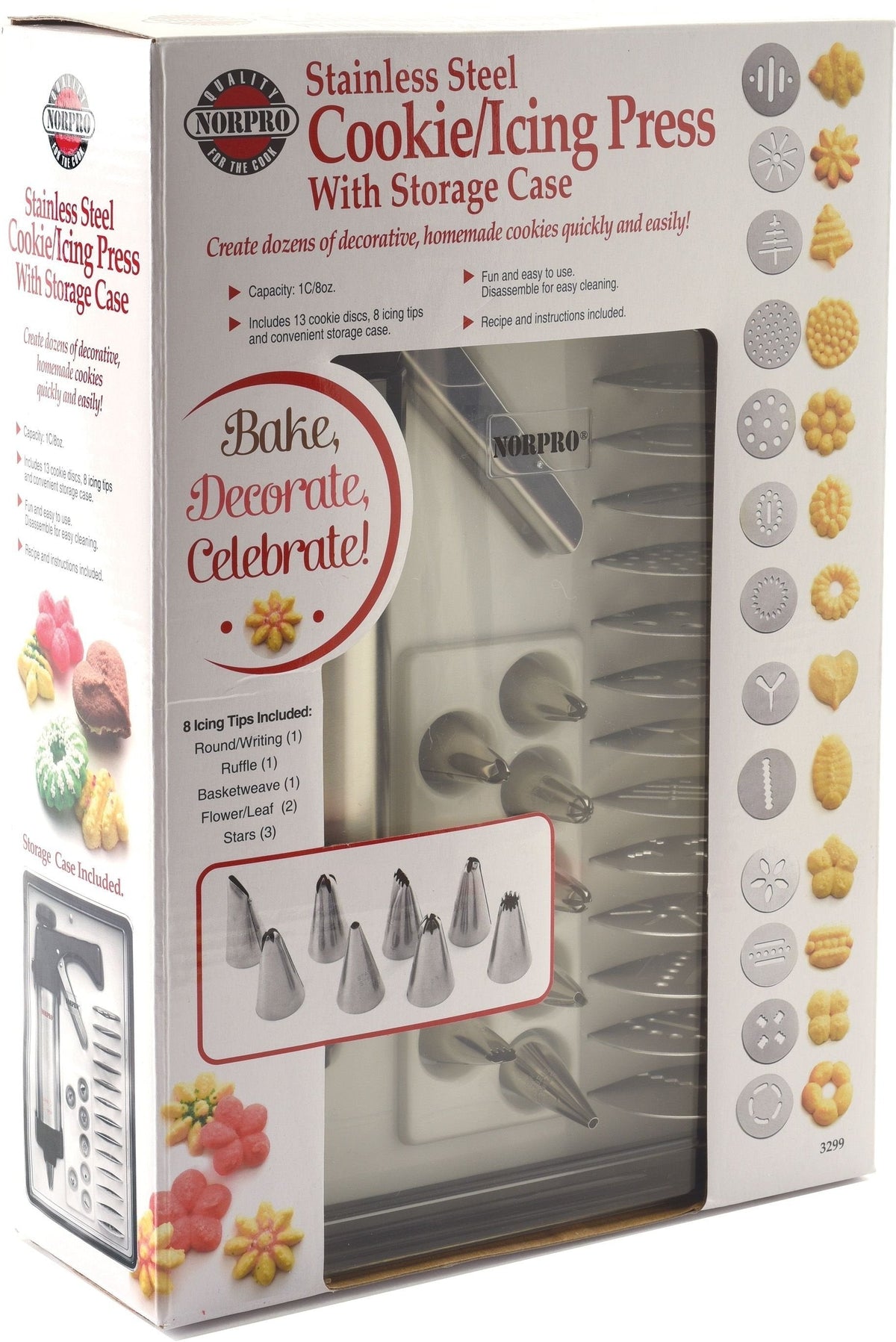 Norpro - Stainless Steel Cookie/Icing Press with Case - 3299