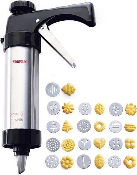 Norpro - Stainless Steel Cookie/Icing Press with Case - 3299