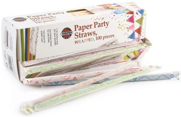 Norpro - Wrapped Paper Party Straws (100 Pieces) - 4025