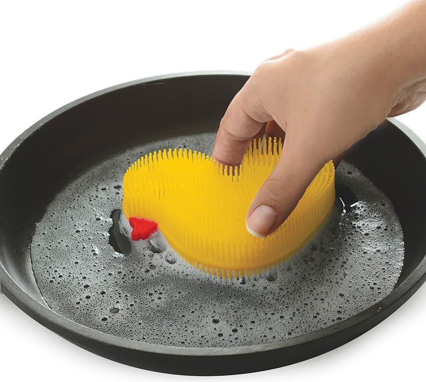 Norpro - Yellow Duck Silicone Dish Brush - 1096