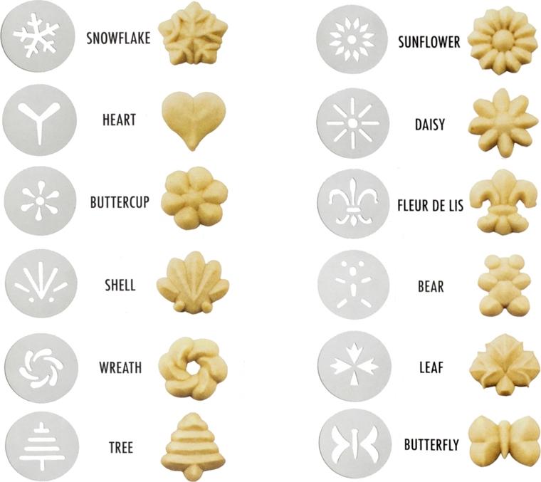 OXO - Cookie Press with 12 Decorative Discs & Storage Case - 1257580WH