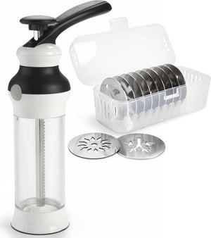 OXO - Cookie Press with 12 Decorative Discs & Storage Case - 1257580WH