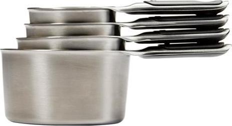 OXO - Pack of 4 Stainless Steel Measuring Cup Set - 11137700G