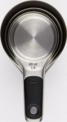 OXO - Pack of 4 Stainless Steel Measuring Cup Set - 11137700G