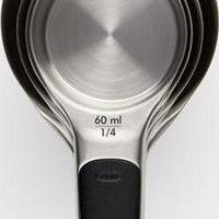 OXO - Pack of 4 Stainless Steel Measuring Cup Set - 11137700G