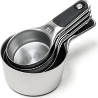 OXO - Pack of 4 Stainless Steel Measuring Cup Set - 11137700G