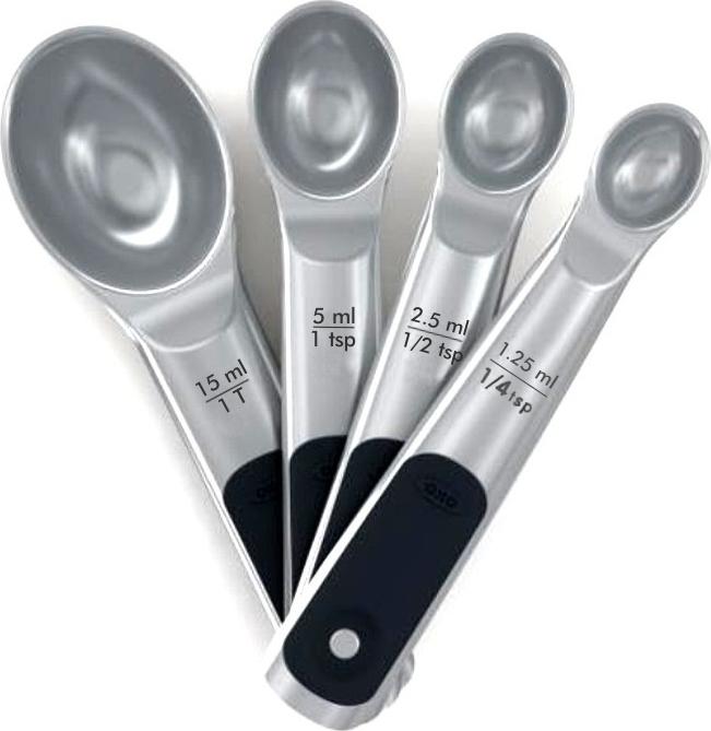 OXO - Pack of 4 Stainless Steel Measuring Spoons - 11137600G