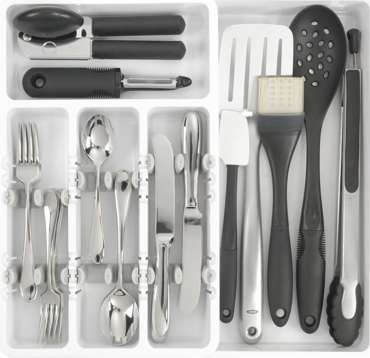 OXO - White Expandable Utensil Organizer - 1314600WH