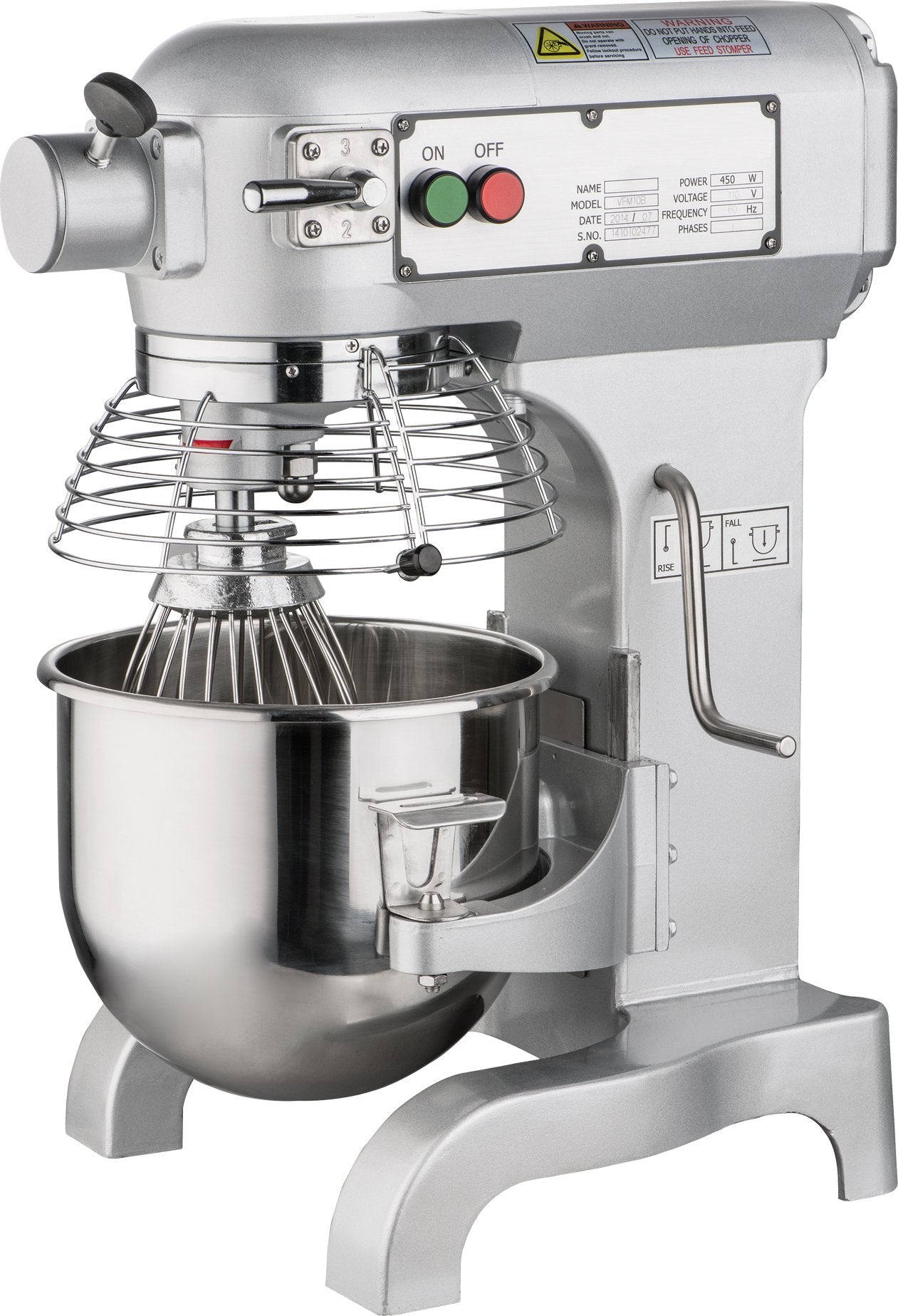 Omcan - 10 QT ETL-Certified Commercial Mixer with Guard - MX-CN-0010-G