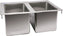 Omcan - 10” x 14” x 10” Two Tub Drop Sink - 39782