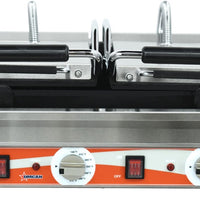 Omcan - 10” x 18” Double Panini Grill with Smooth Surfaces - PG-CN-0711-F