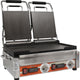 Omcan - 10” x 18” Double Panini Grill with Timer & Smooth Surfaces - PG-CN-0711-FT