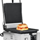 Omcan - 10" x 9" Single Panini Grill with Grooved & Smooth Surfaces - PG-IT-0483