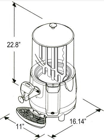 Omcan - 10L Hot Chocolate Dispenser - DI-CN-0010