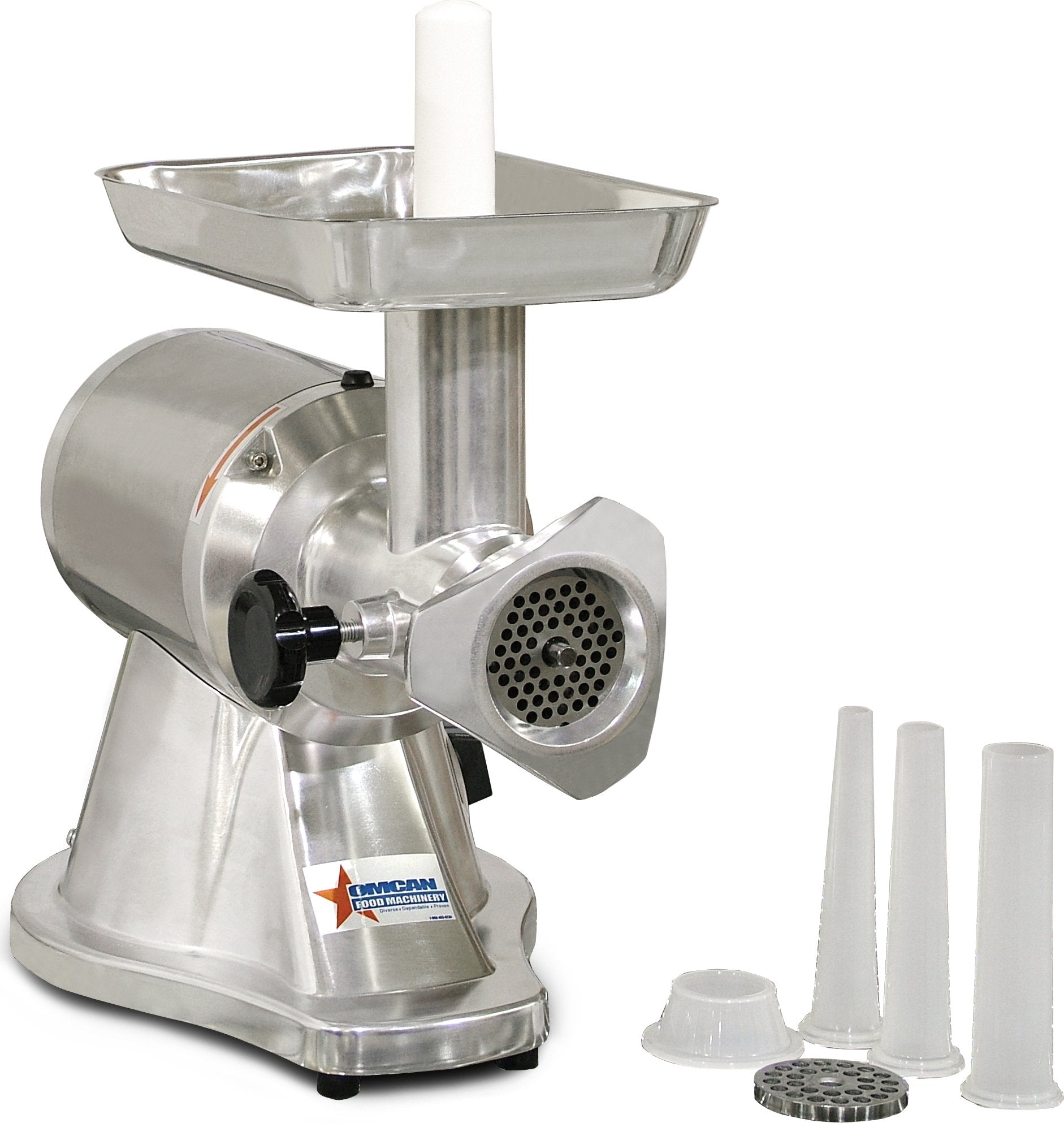 Omcan - #12 Stainless Steel Meat Grinder with Reverse Switch 1.0 HP - MG-CN-0012-E