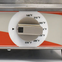 Omcan - 12” x 15” Single Panini Grill with Grooved Surfaces - PG-CN-0679-R