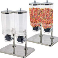 Omcan - 13.6 QT Double Stainless Steel Cereal Dispenser (15 L) - 80531