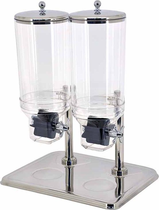 Omcan - 13.6 QT Double Stainless Steel Cereal Dispenser (15 L) - 80531