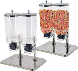 Omcan - 13.6 QT Double Stainless Steel Cereal Dispenser (15 L) - 80531