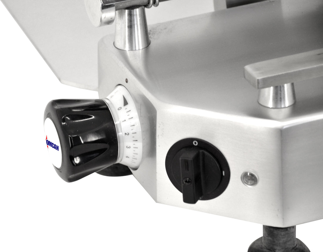 Omcan - 14.5” Blade Horizontal Belt-Driven Slicer 0.50 HP - MS-IT-0370-V