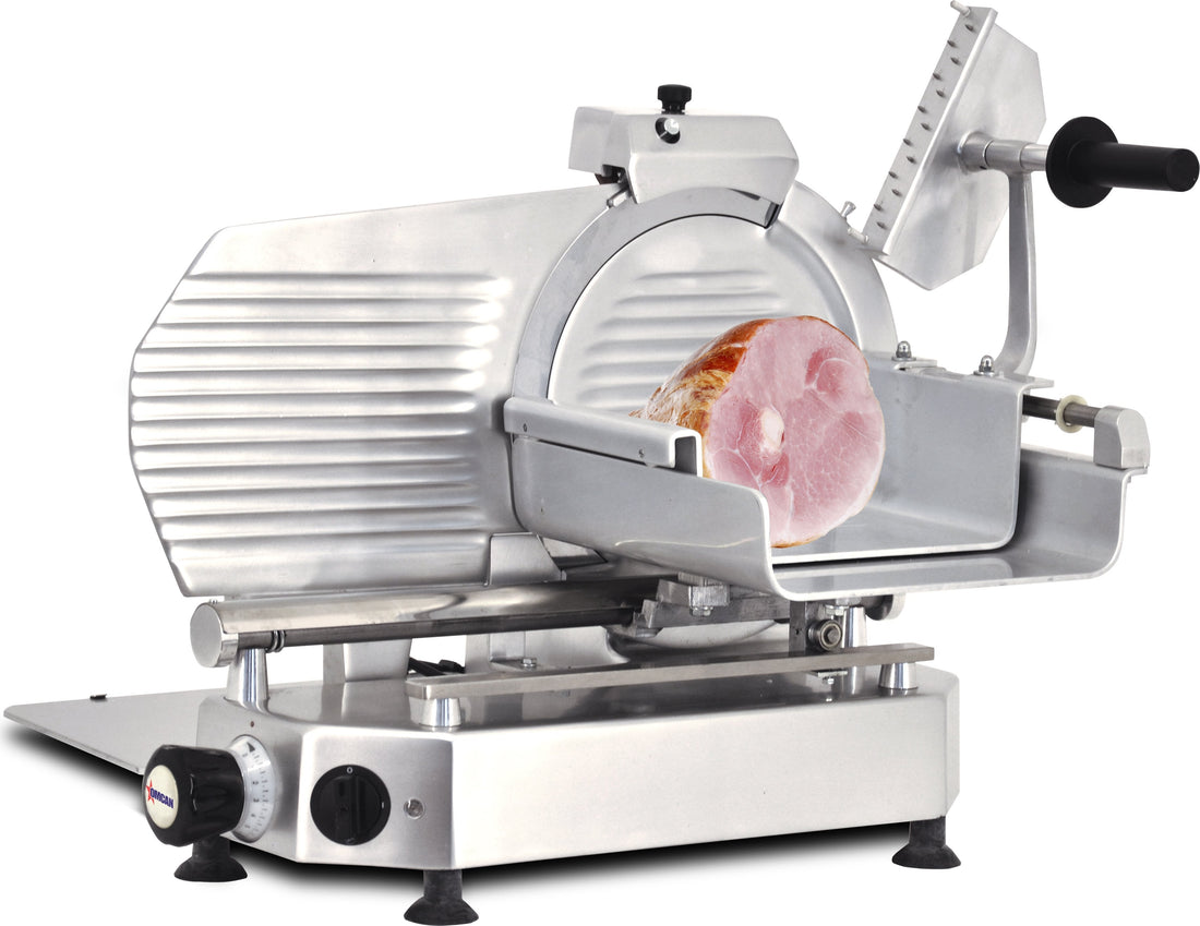 Omcan - 14.5” Blade Horizontal Belt-Driven Slicer 0.50 HP - MS-IT-0370-V