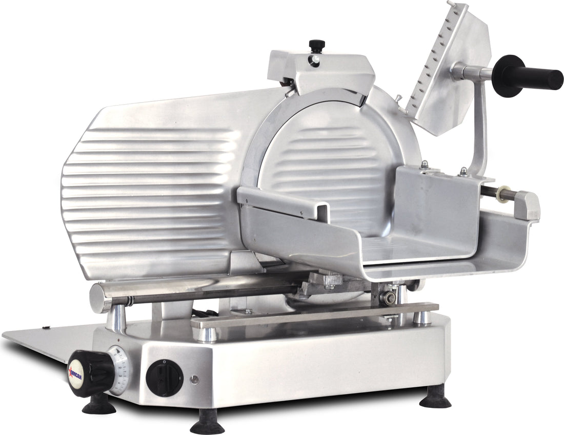 Omcan - 14.5” Blade Horizontal Belt-Driven Slicer 0.50 HP - MS-IT-0370-V